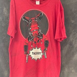 Marvel Red Deadpool Graphic Short Sleeve Tee